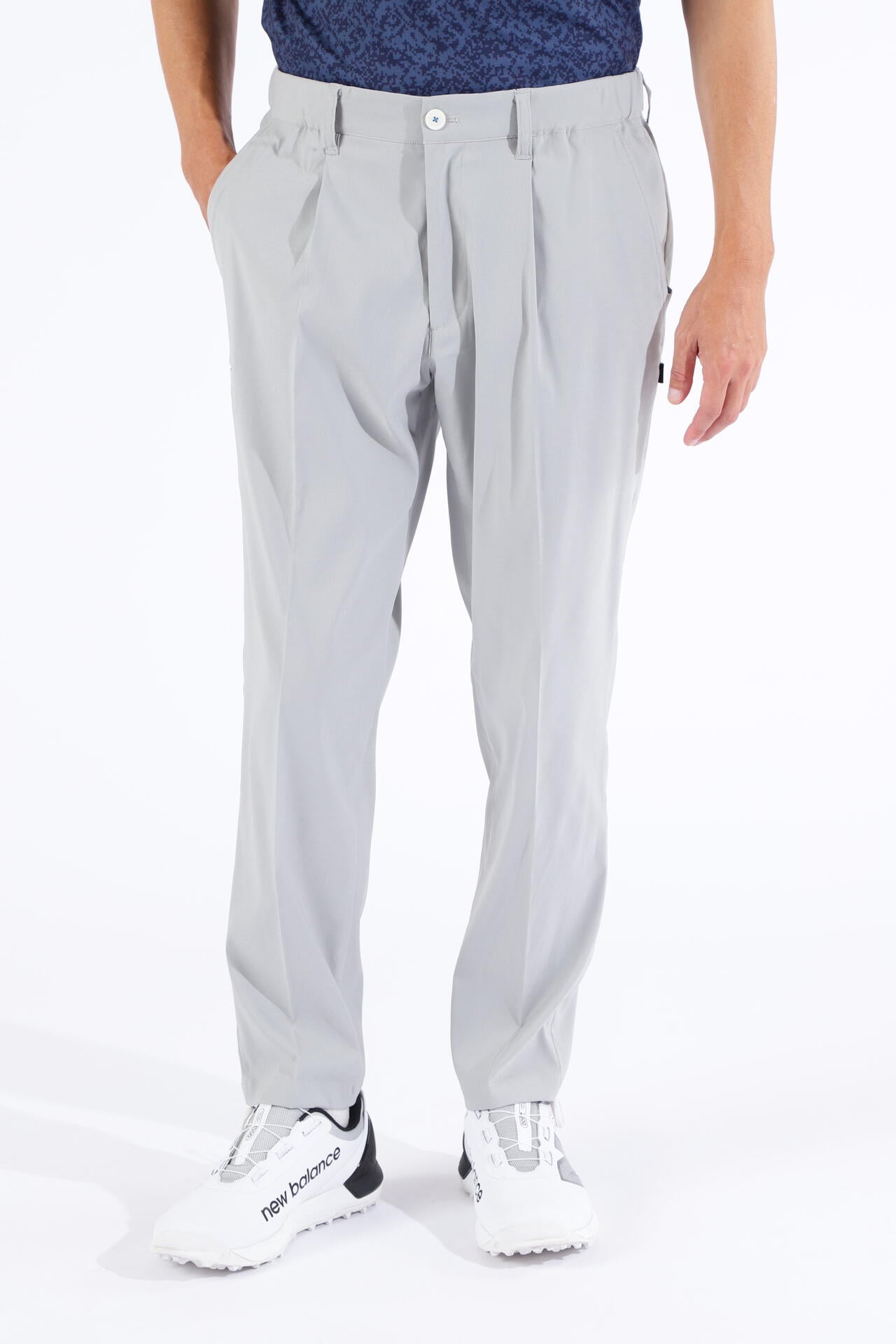 ストレッチ ワンタック ワイド ロングパンツ (MENS WORLD)