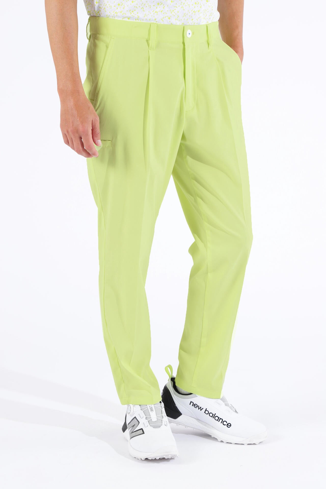 ストレッチ ワンタック ワイド ロングパンツ (MENS WORLD)