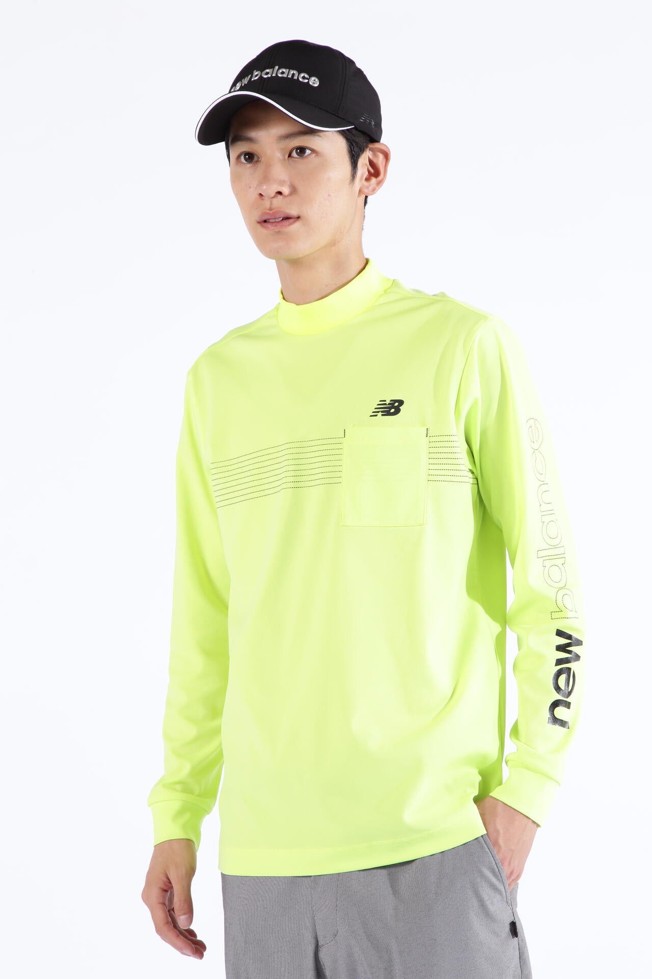 接触冷感 長袖 モックネック プルオーバー (MENS SPORT)