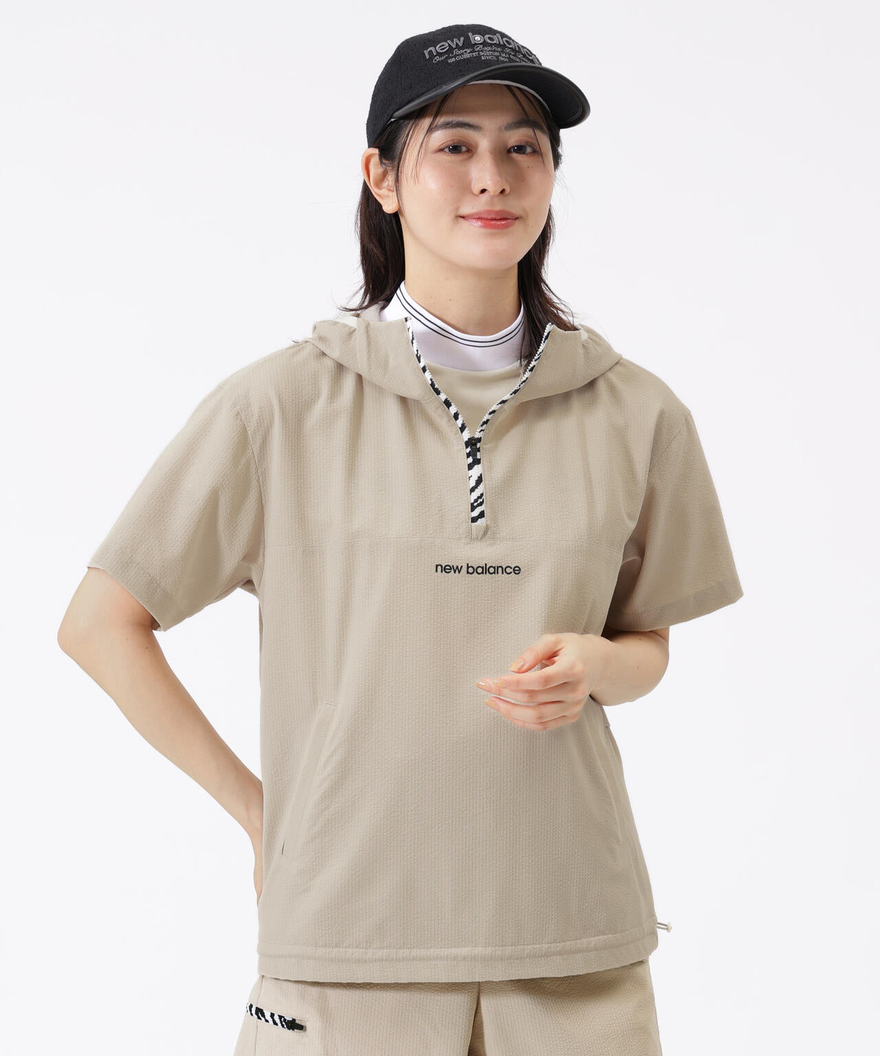 ハーフジップ プルオーバーフーディー (WOMENS)