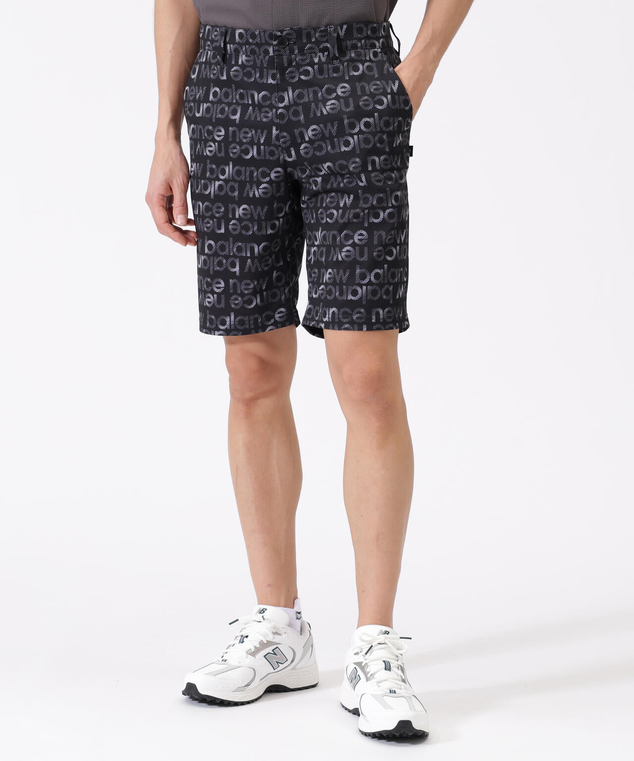ボーダーロゴ総柄 ショートパンツ (MENS)