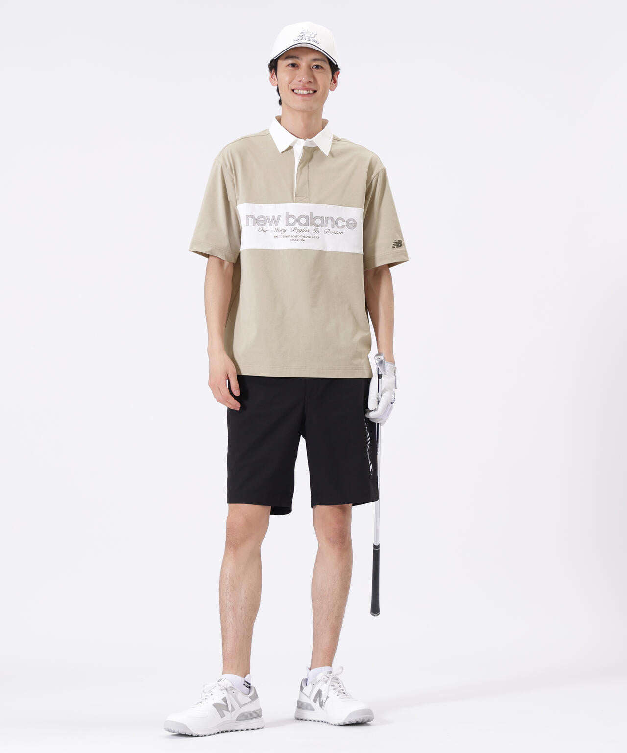 接触冷感 ハーフスリーブ ラガーシャツ (MENS)