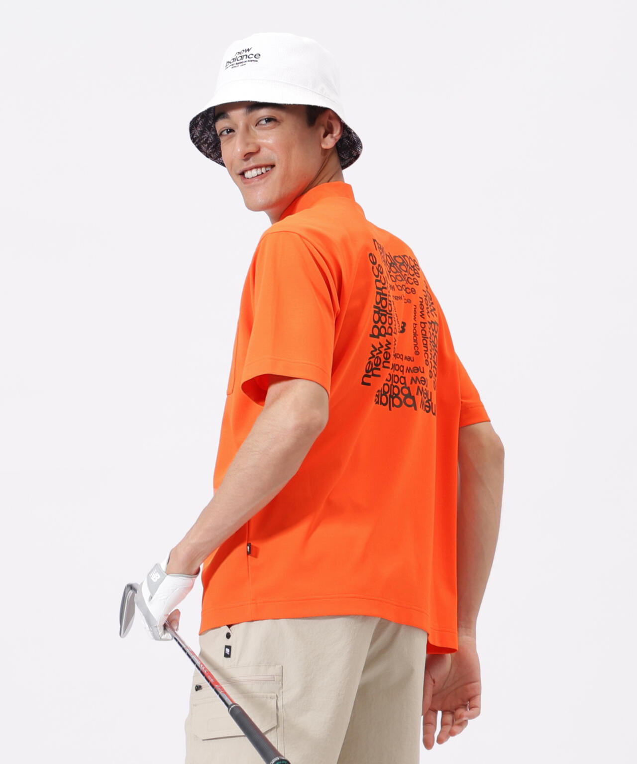 ハーフスリーブ モックネック プルオーバー (MENS)