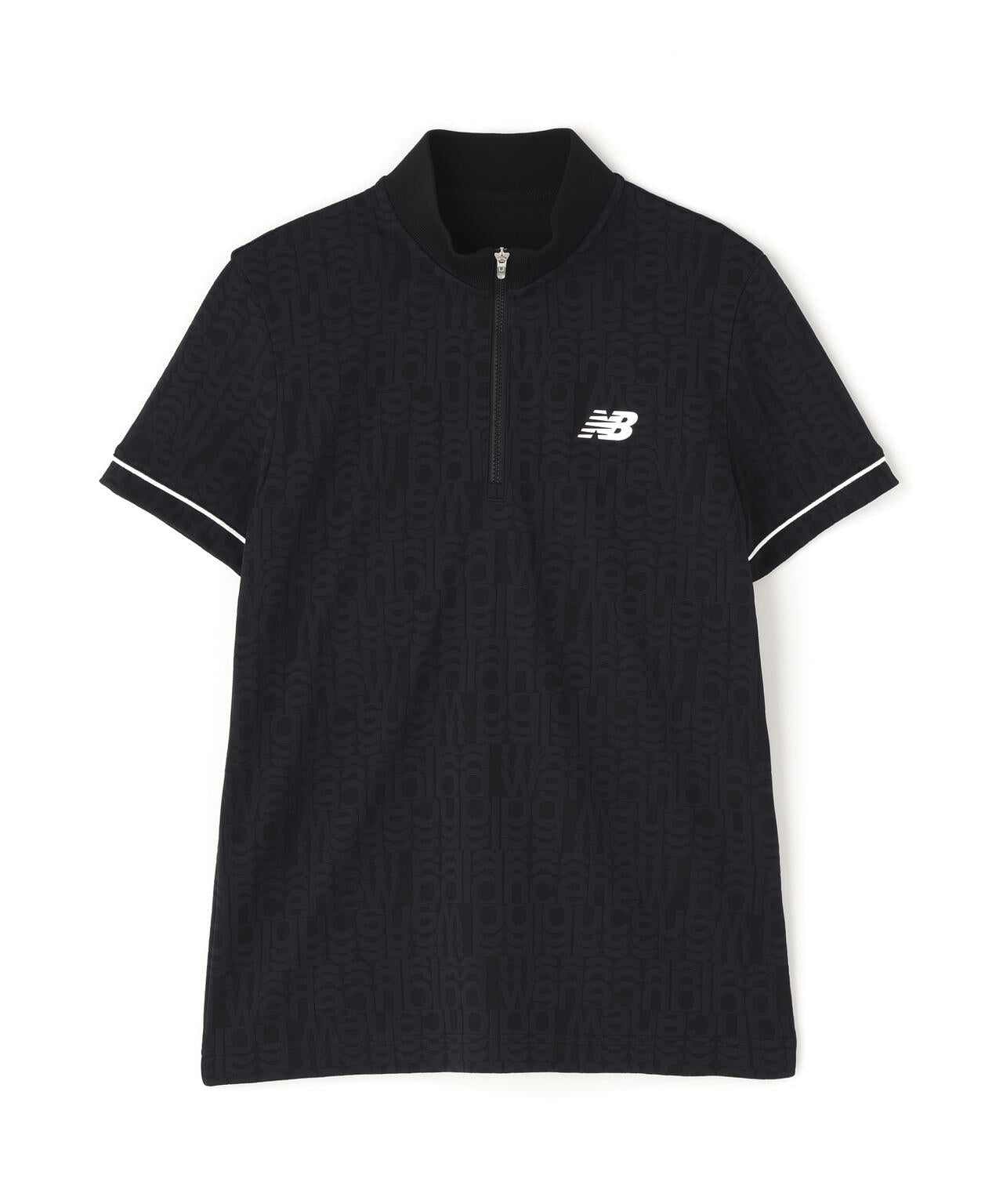 リフレクト・オーバーラップロゴ柄 ハーフジップ モックネック プルオーバー (WOMENS)