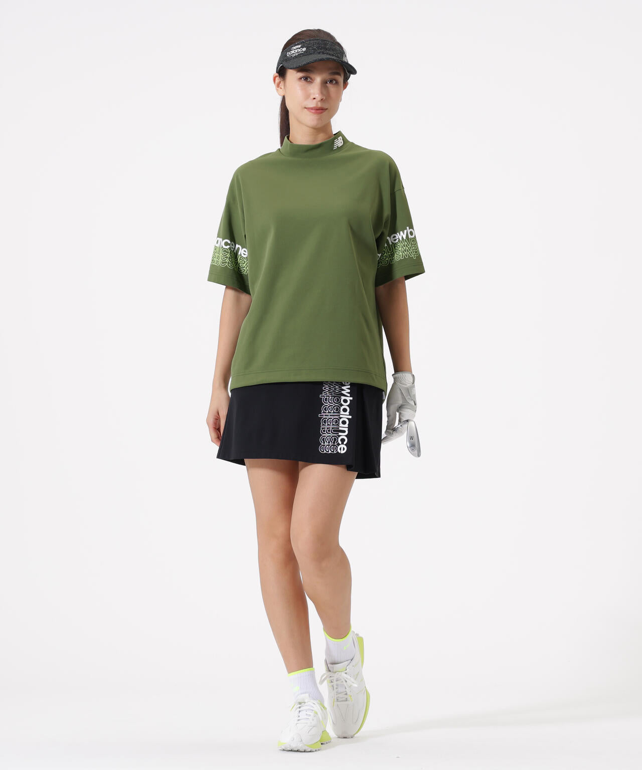 ハーフスリーブ モックネック プルオーバー (WOMENS)