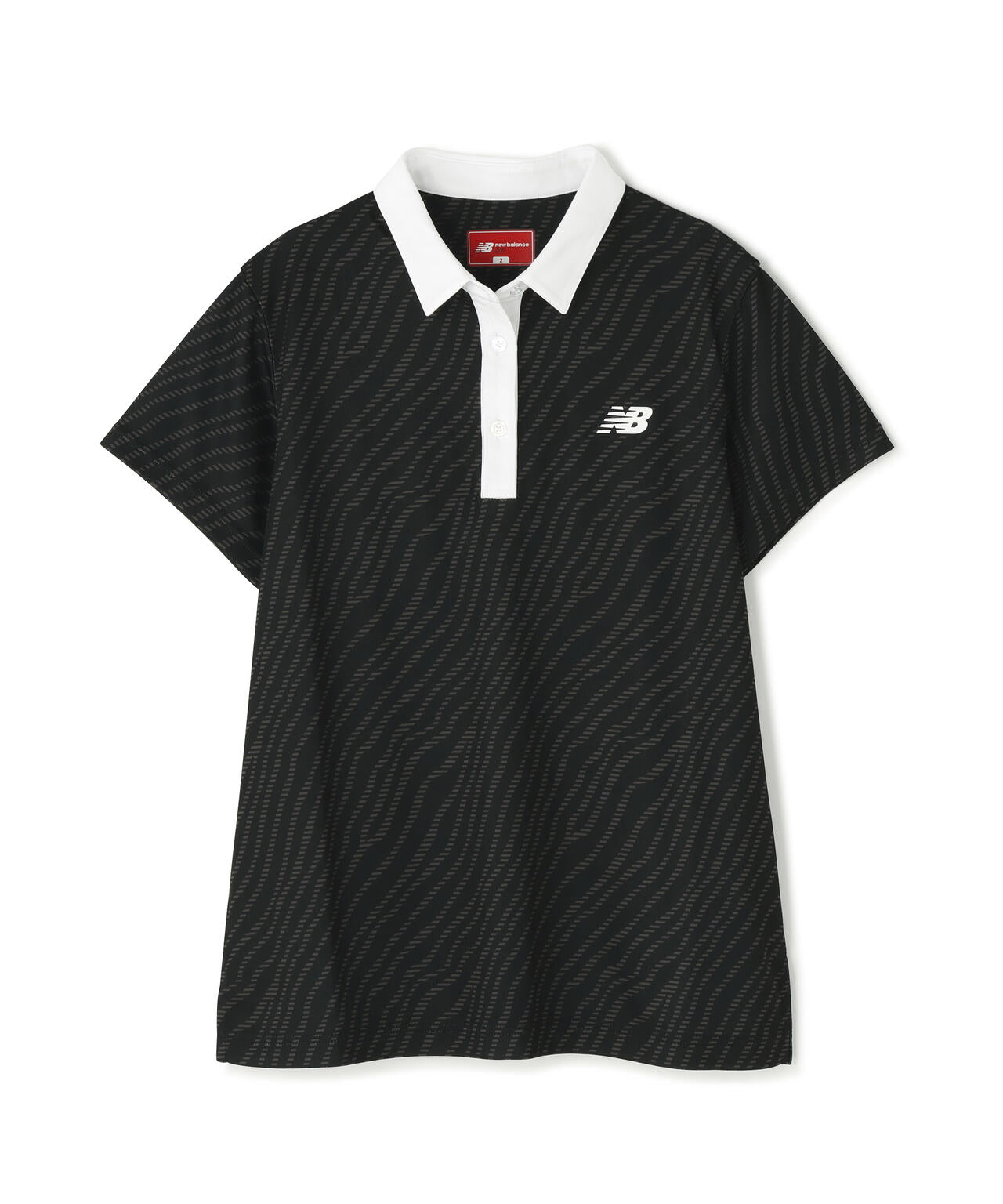 ストライプゼブラ柄 半袖 カラーシャツ (WOMENS)