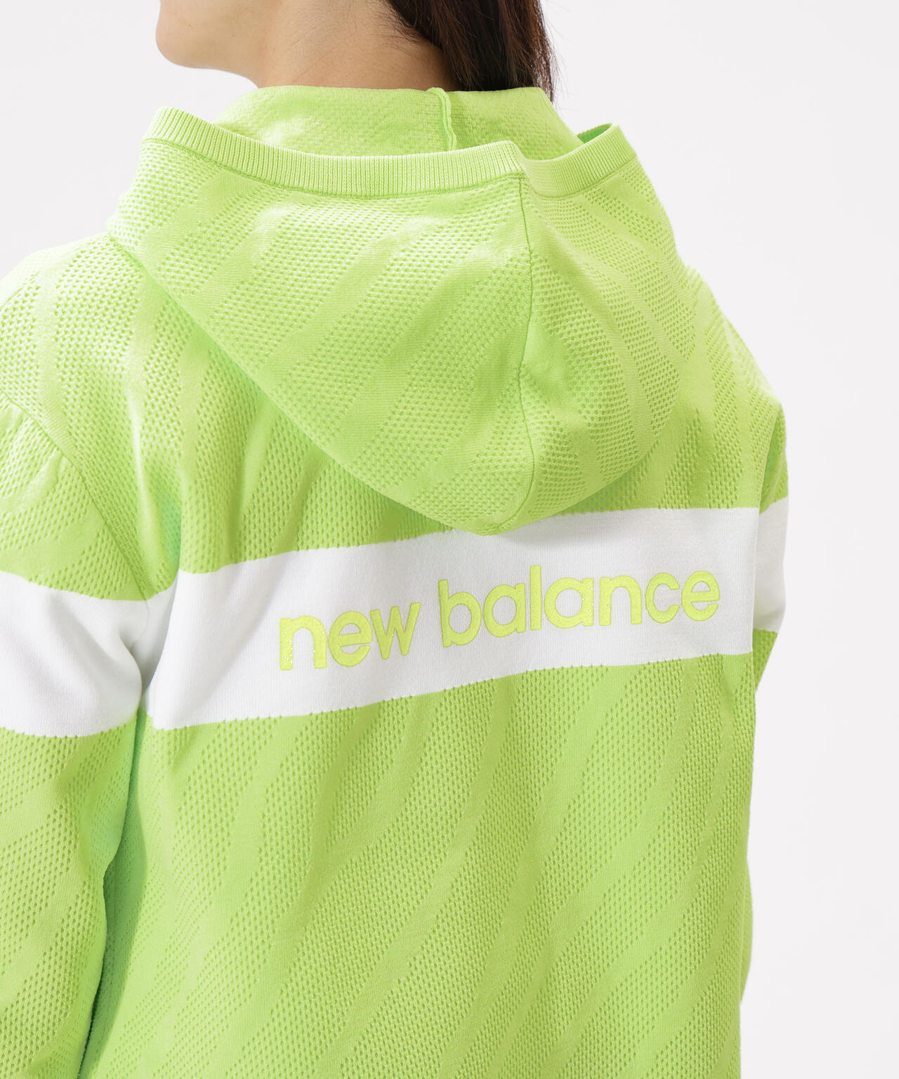 ゼブラ柄 ニット プルオーバー フーディー (WOMENS)