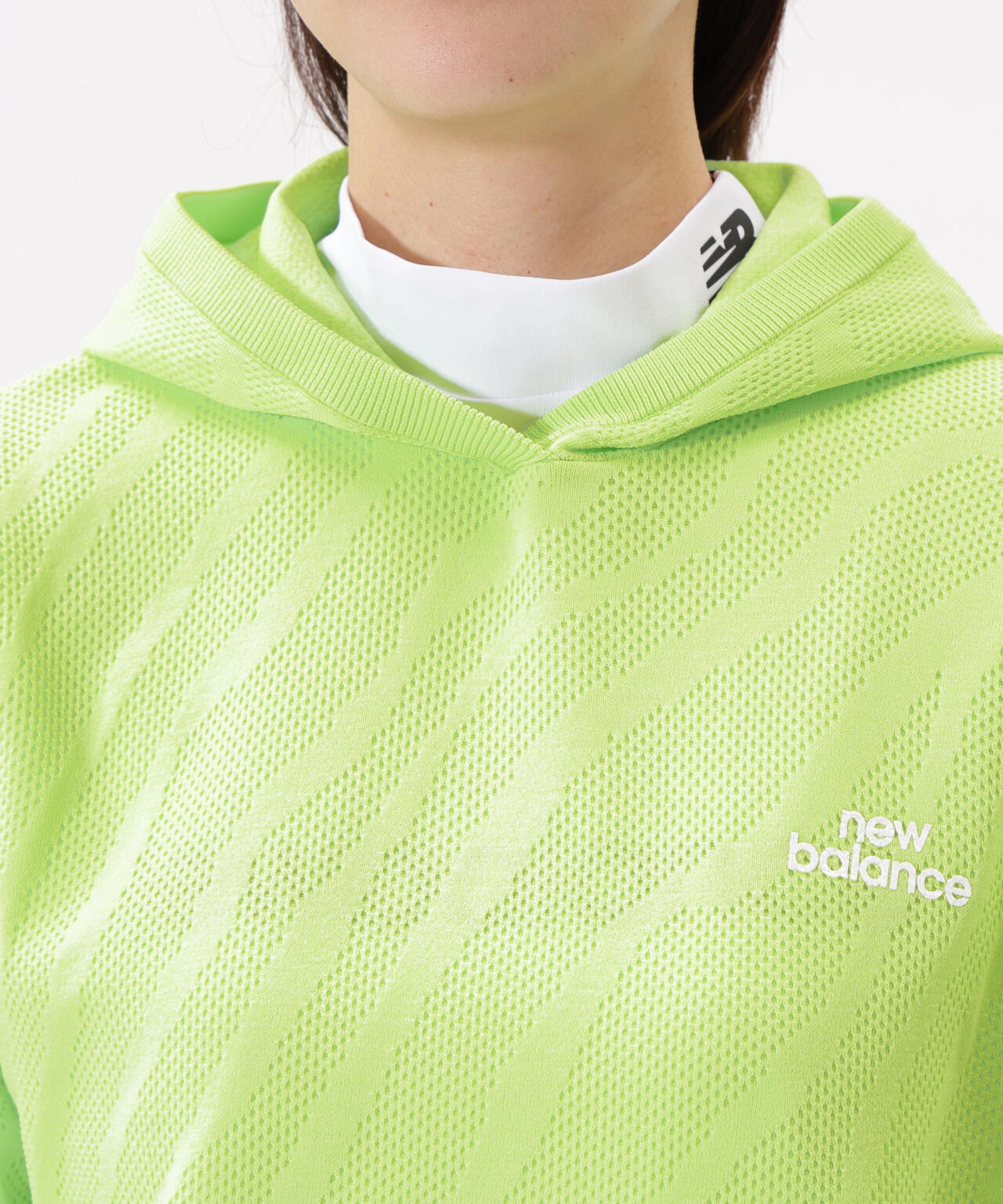 ゼブラ柄 ニット プルオーバー フーディー (WOMENS)