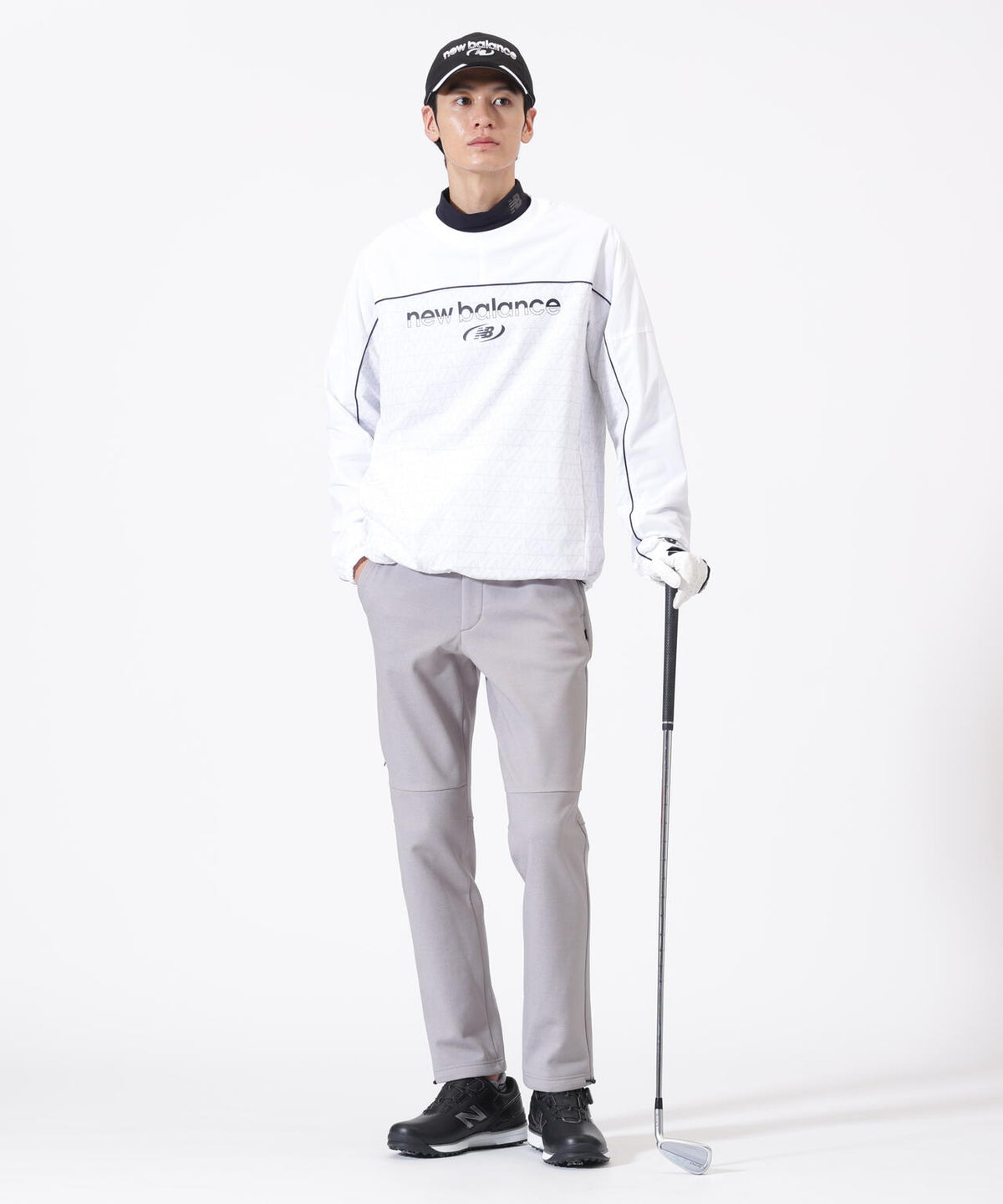 長袖 モックネック プルオーバー (MENS)