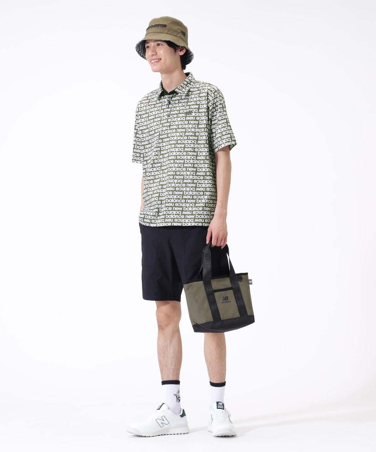 超速乾 総柄 ハーフスリーブ カラーシャツ (MENS)