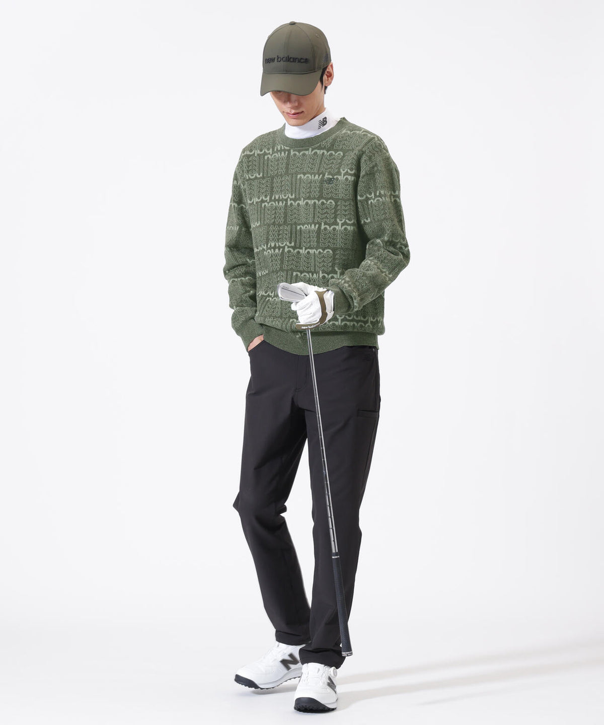 総柄 クルーネック ニット プルオーバー (MENS)