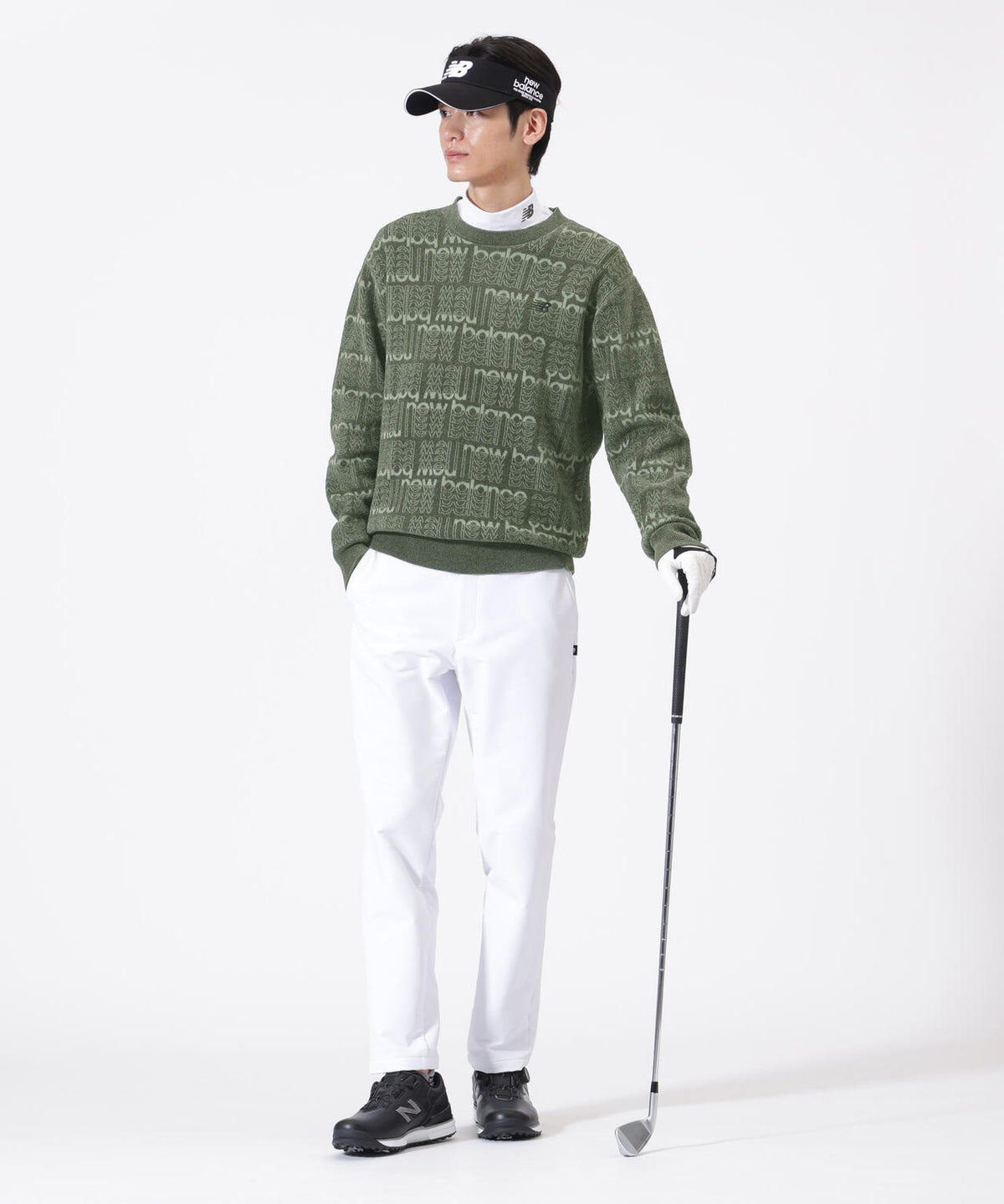総柄 クルーネック ニット プルオーバー (MENS)