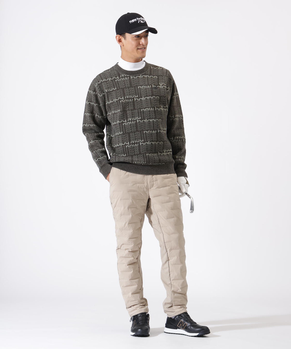 総柄 クルーネック ニット プルオーバー (MENS)