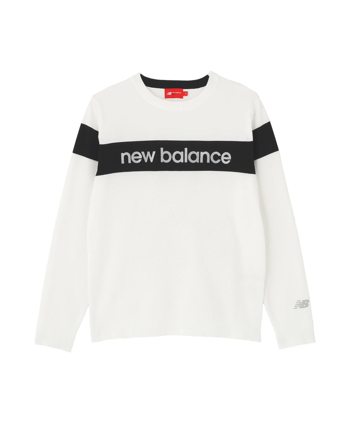 ラメロゴ クルーネック ニット プルオーバー (WOMENS)