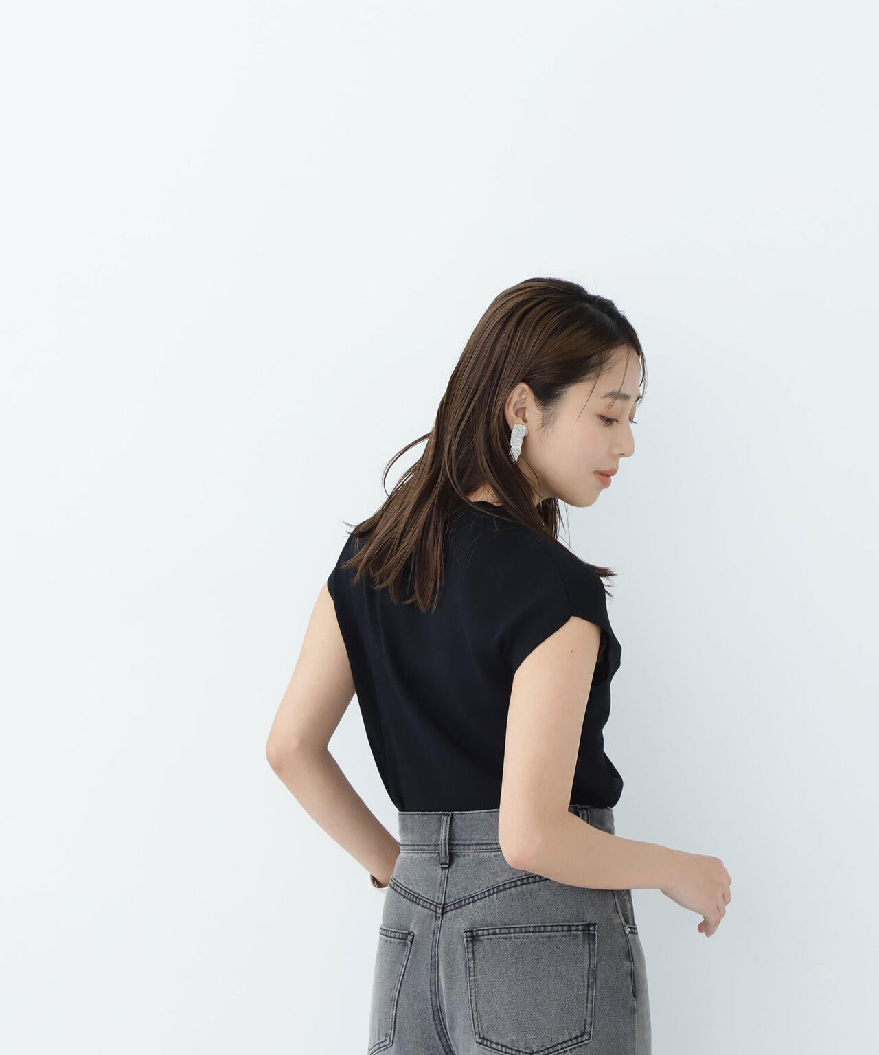 総針ベーシックシリーズ モックネックニット*