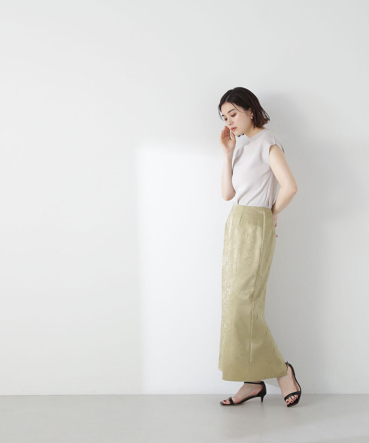 総針ベーシックシリーズ モックネックニット*