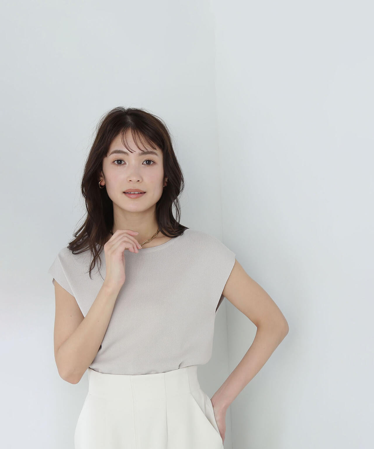 総針ベーシックシリーズ ボートネックニット*