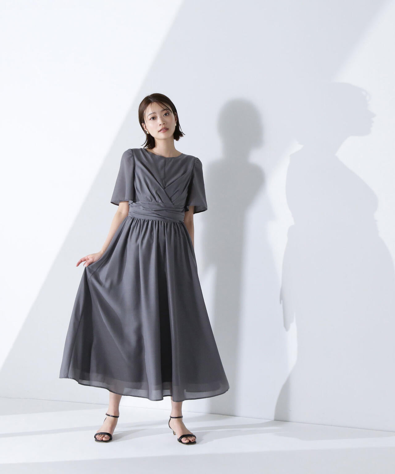 カシュクールバックリボンワンピース*