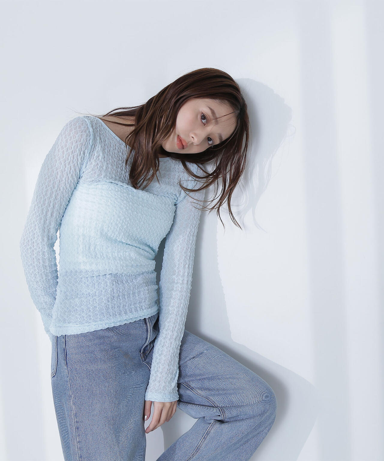 【THINK BEAUTY】バックシャンレースカットソー*