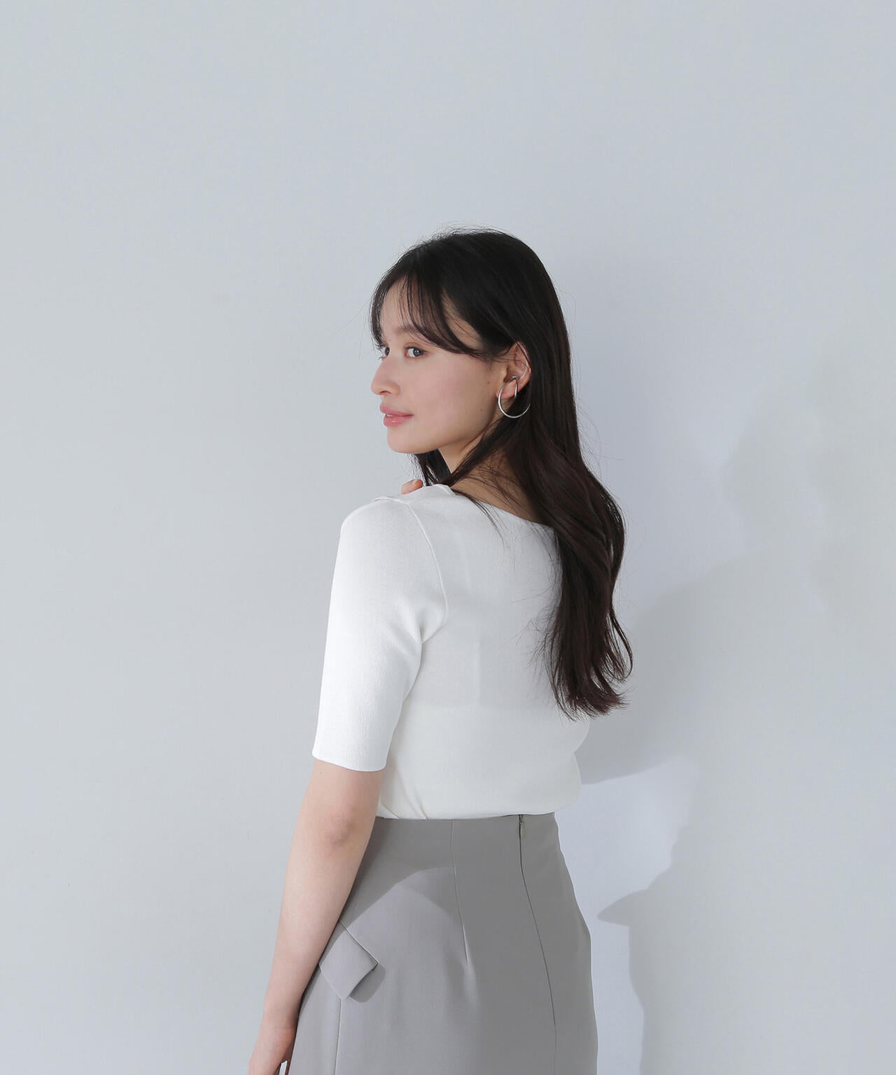 ショルダースリットニット*
