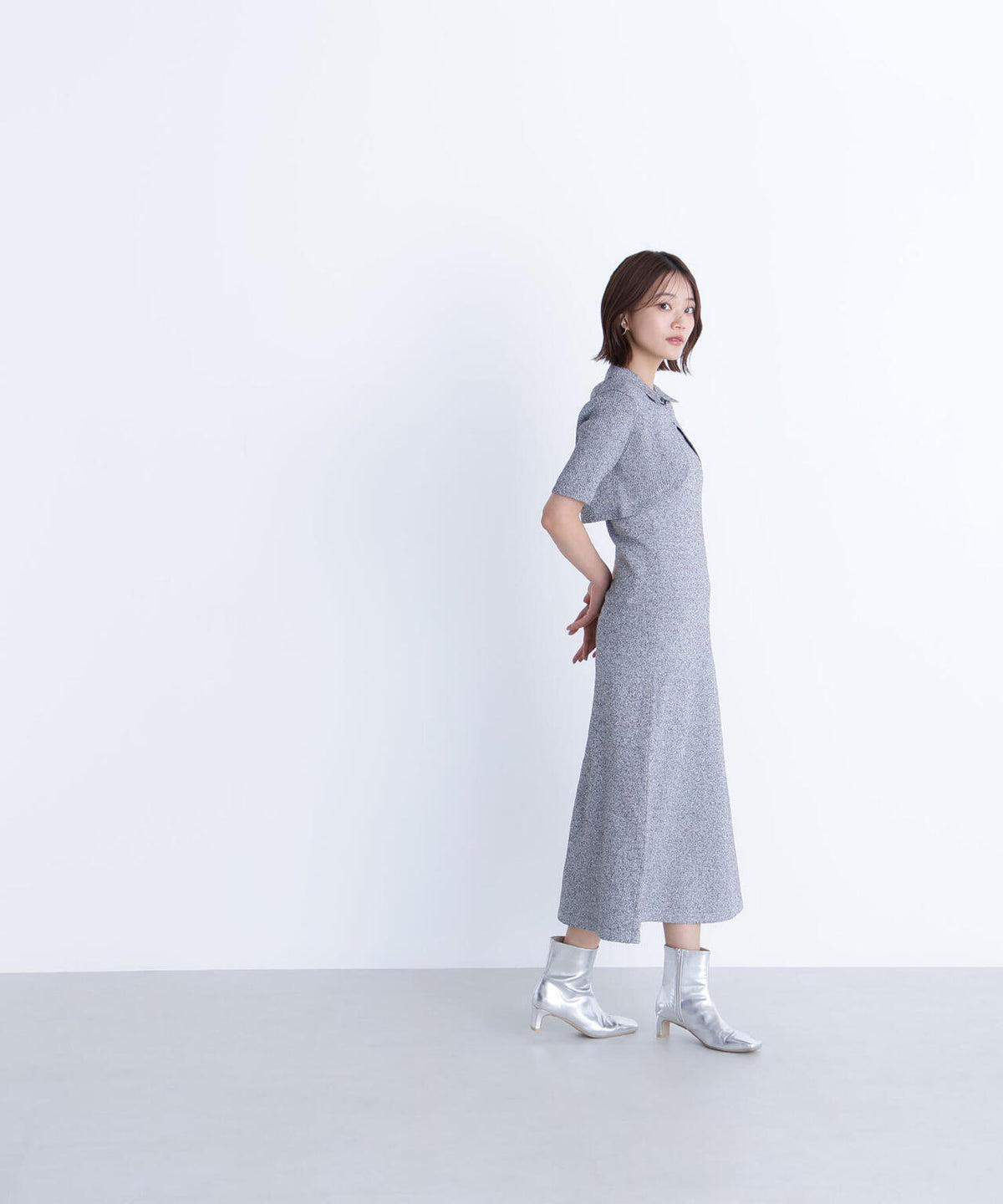 ショートボレロセットニットワンピース*