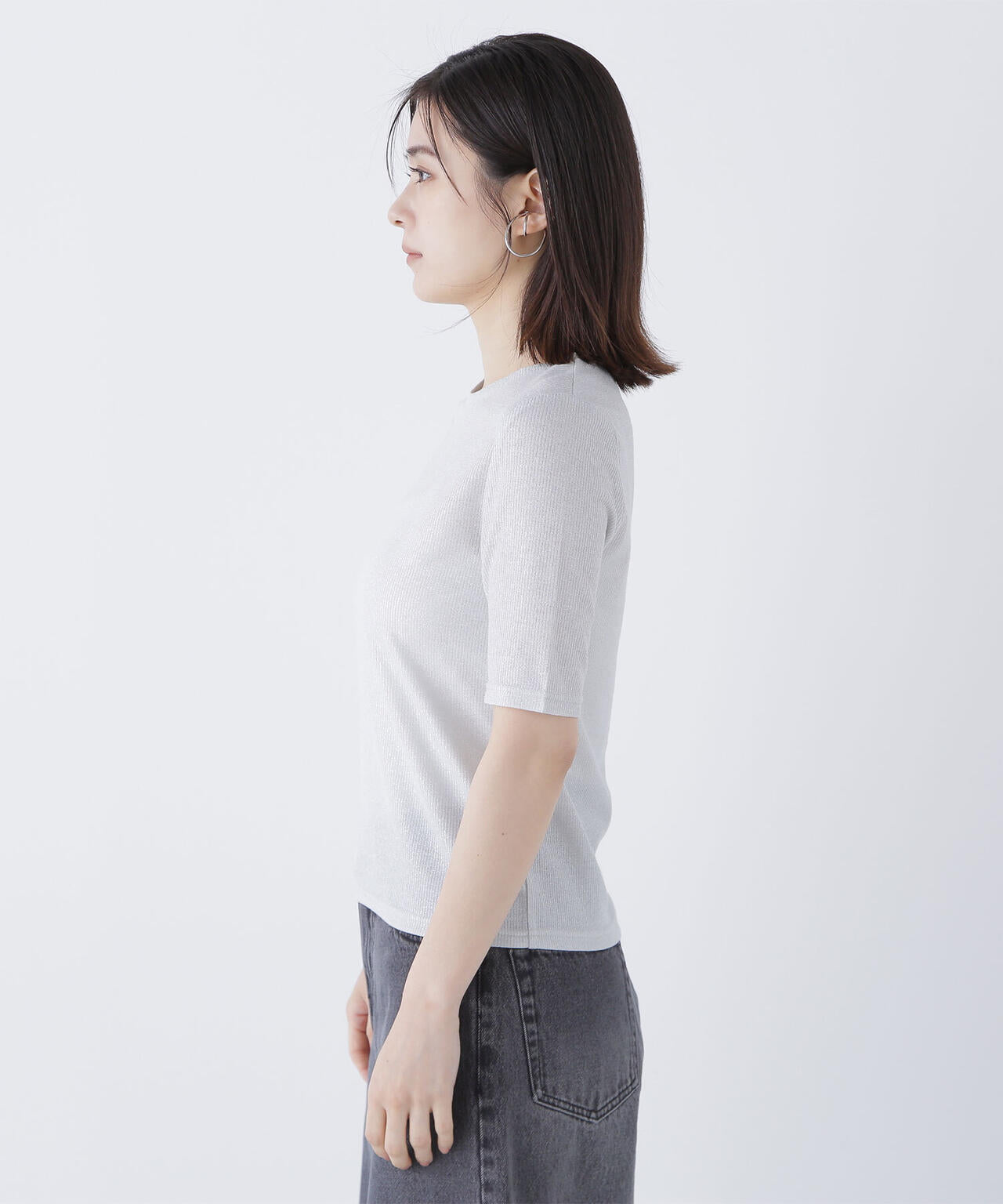 ラメリブカットソー*