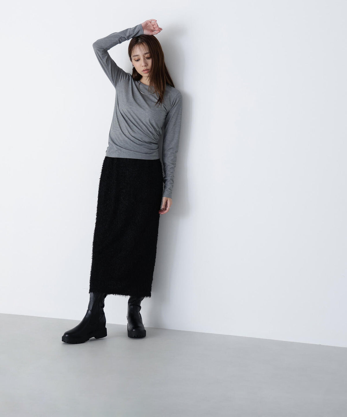 シアーカットソーシリーズ クルーネック*