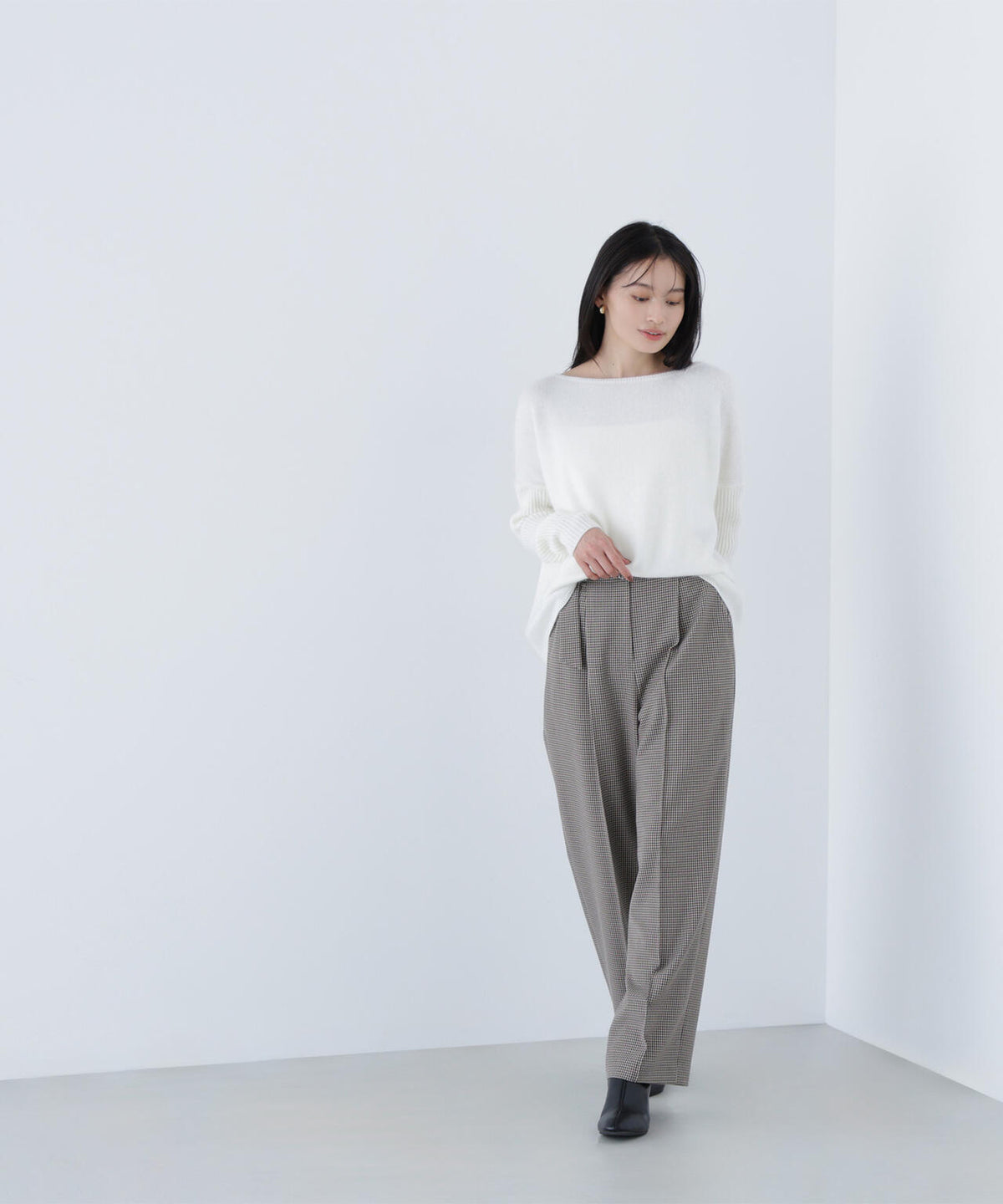 ウールブレンドヘアリーニット*