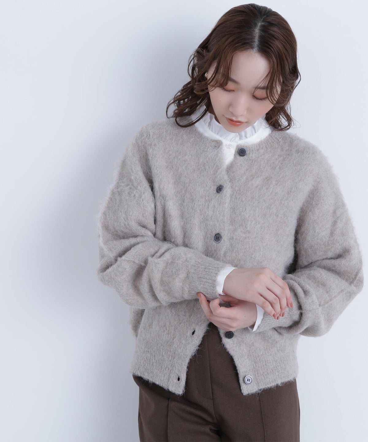 2wayヘアリーカーディガン*