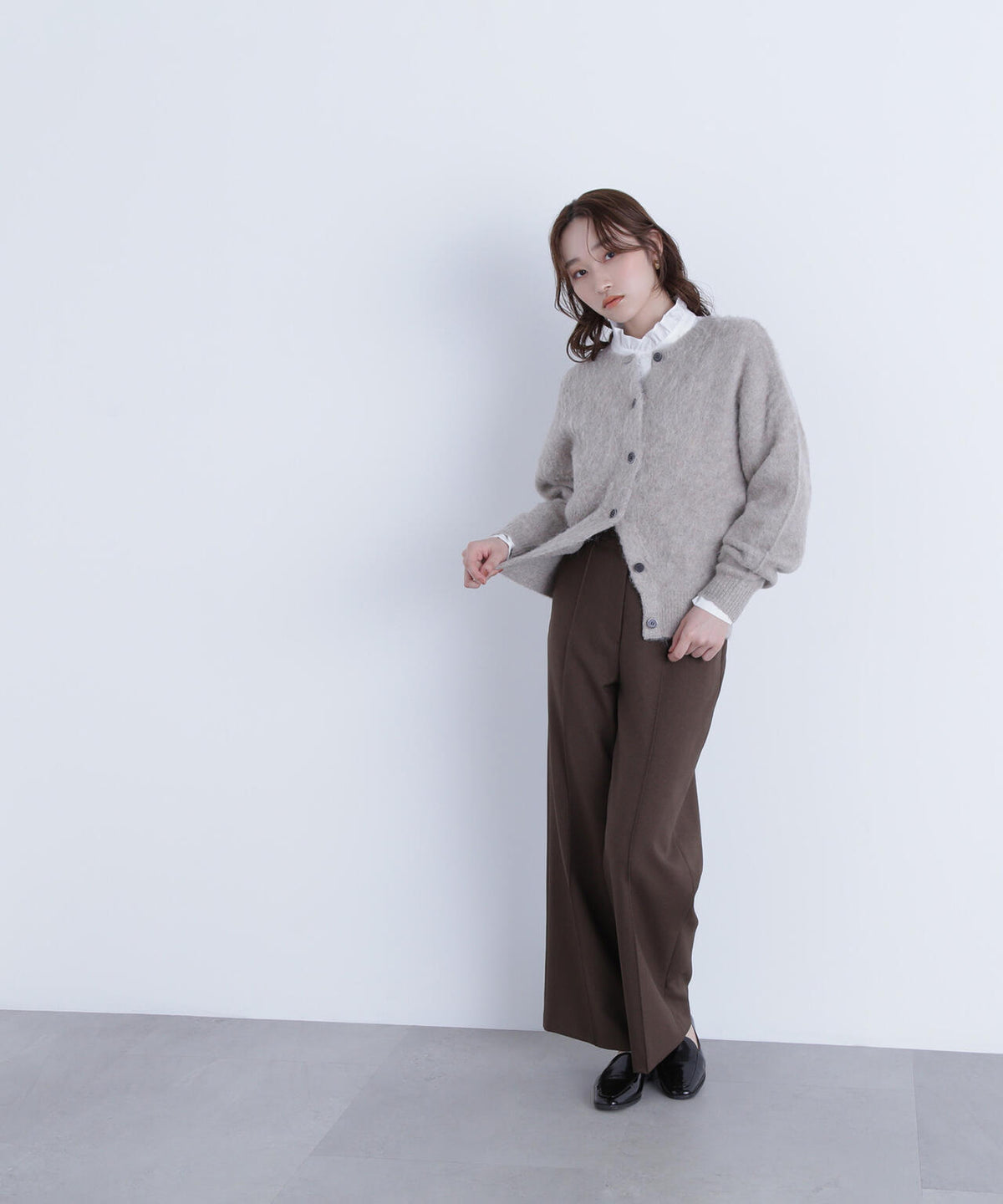 2wayヘアリーカーディガン*