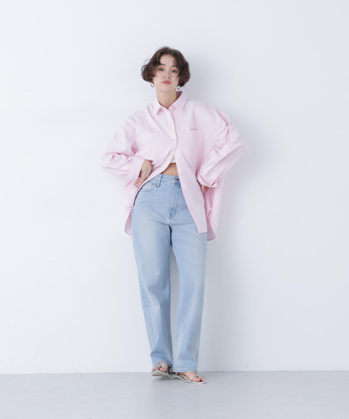 <FUDGE掲載><Healthy DENIM>ハイライズストレートデニムパンツ