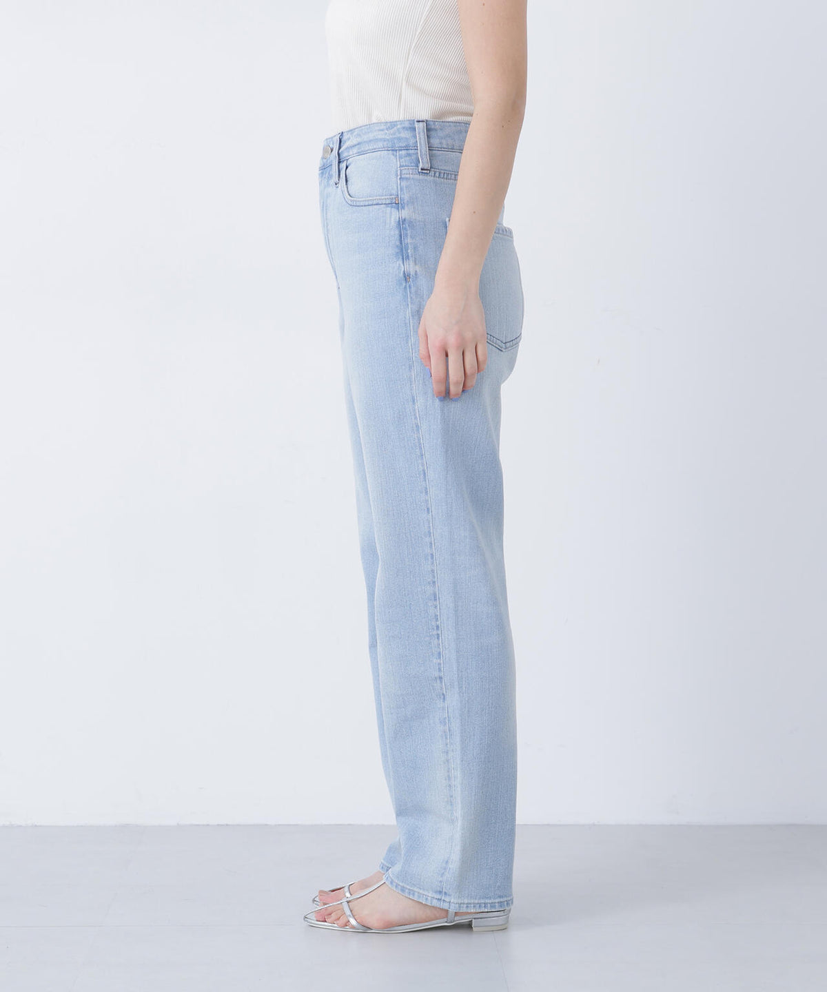 <FUDGE掲載><Healthy DENIM>ハイライズストレートデニムパンツ
