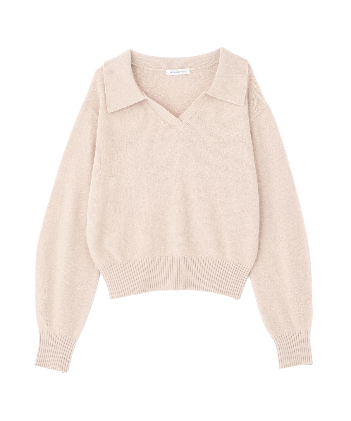 <WEB限定カラー:ライトグリーン><ちょうど、いい服>品よく、ゆるく。スキッパーニット
