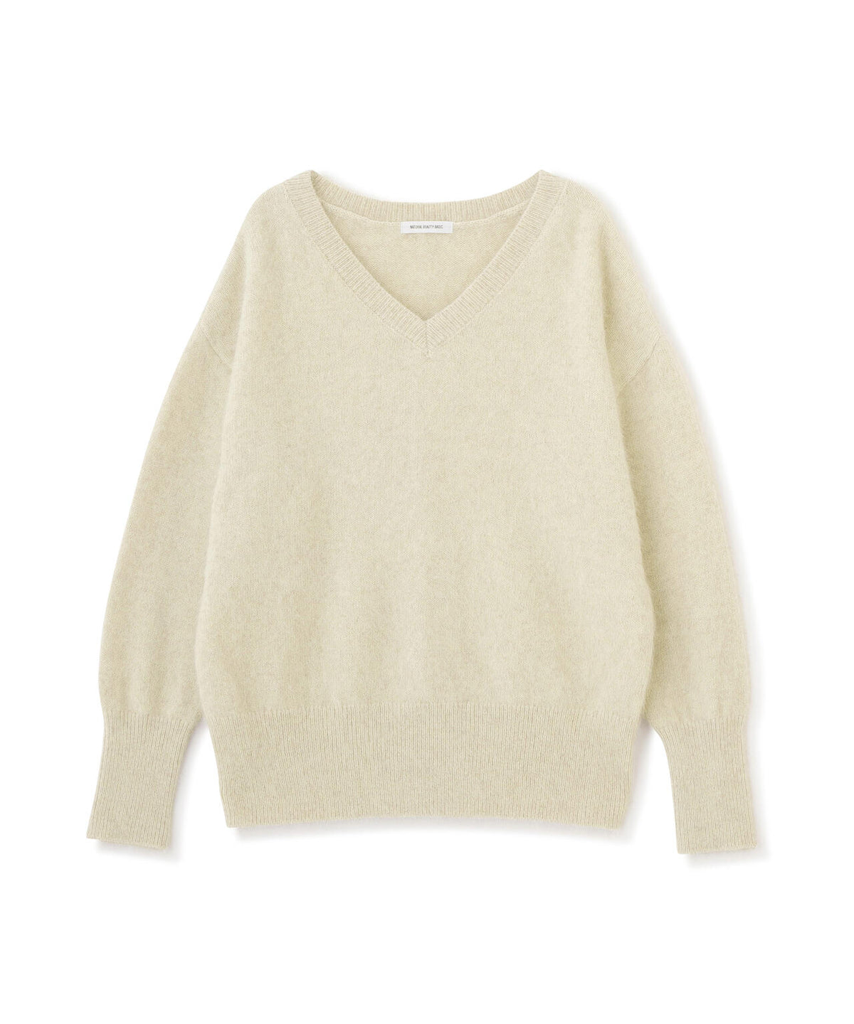 <WEB限定カラー:ピンク><ちょうど、いい服>柔らか、ほおずりフォックス混ニット