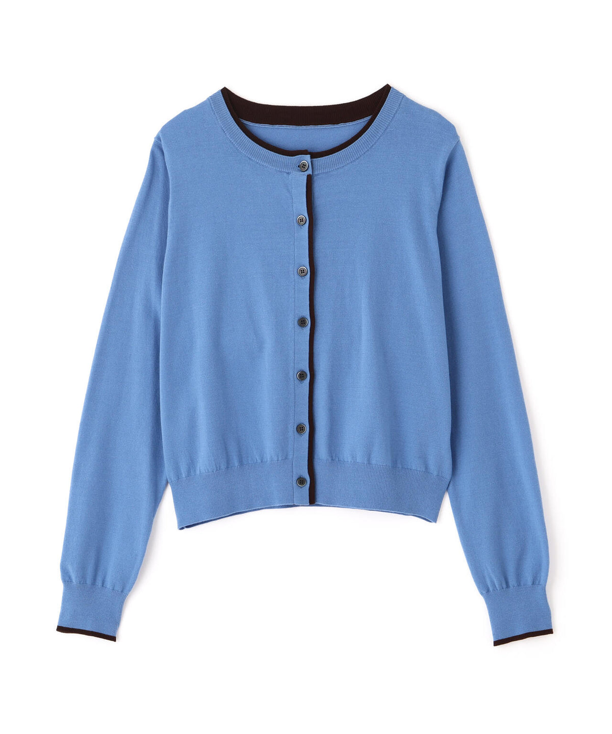 <Oggi11月号掲載><WEB限定カラー:ネイビー系><ちょうど、いい服>“それどこの?”褒められ配色カーディガン