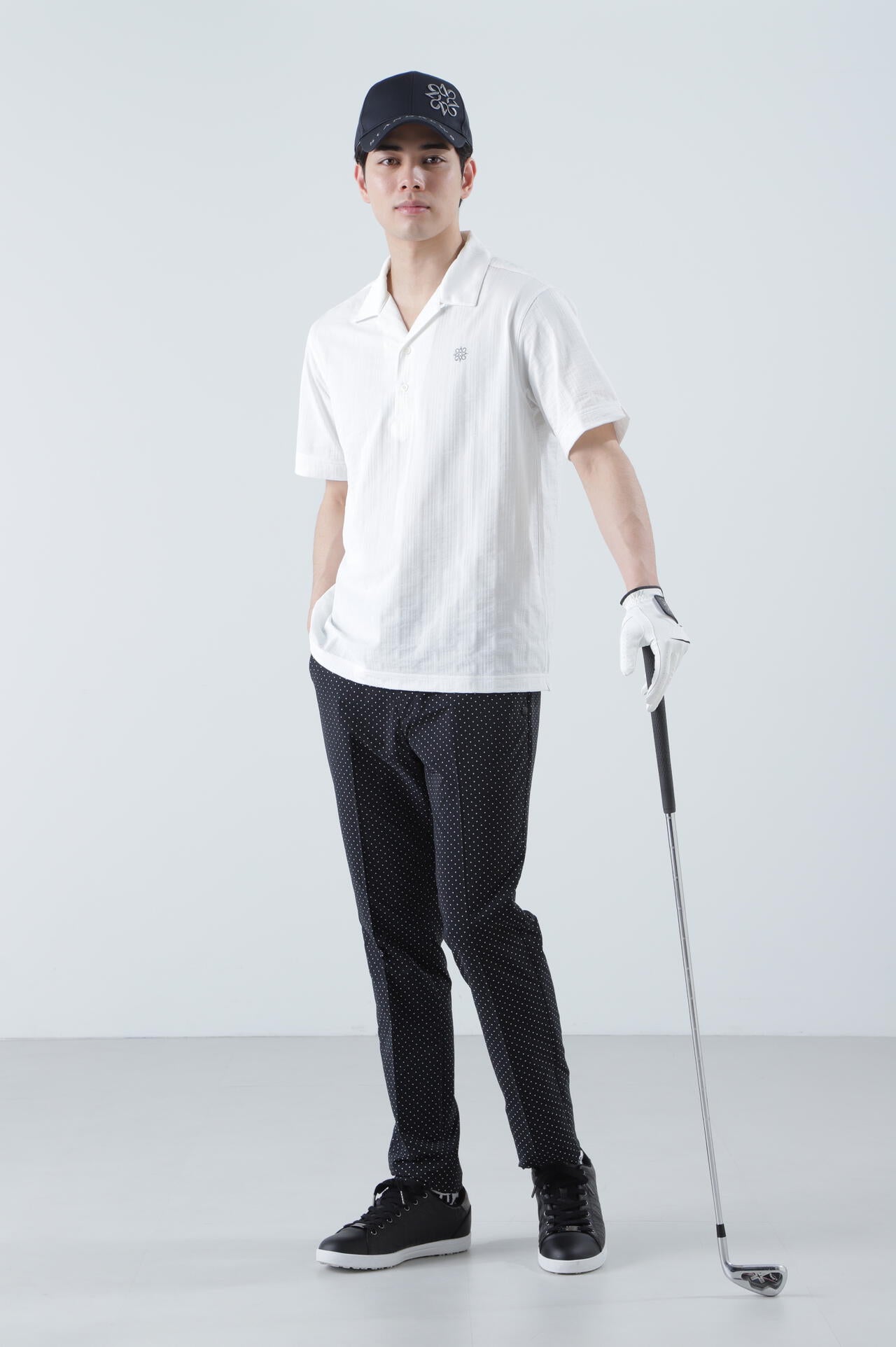 ピンドットロゴジャガードパンツ (MENS)