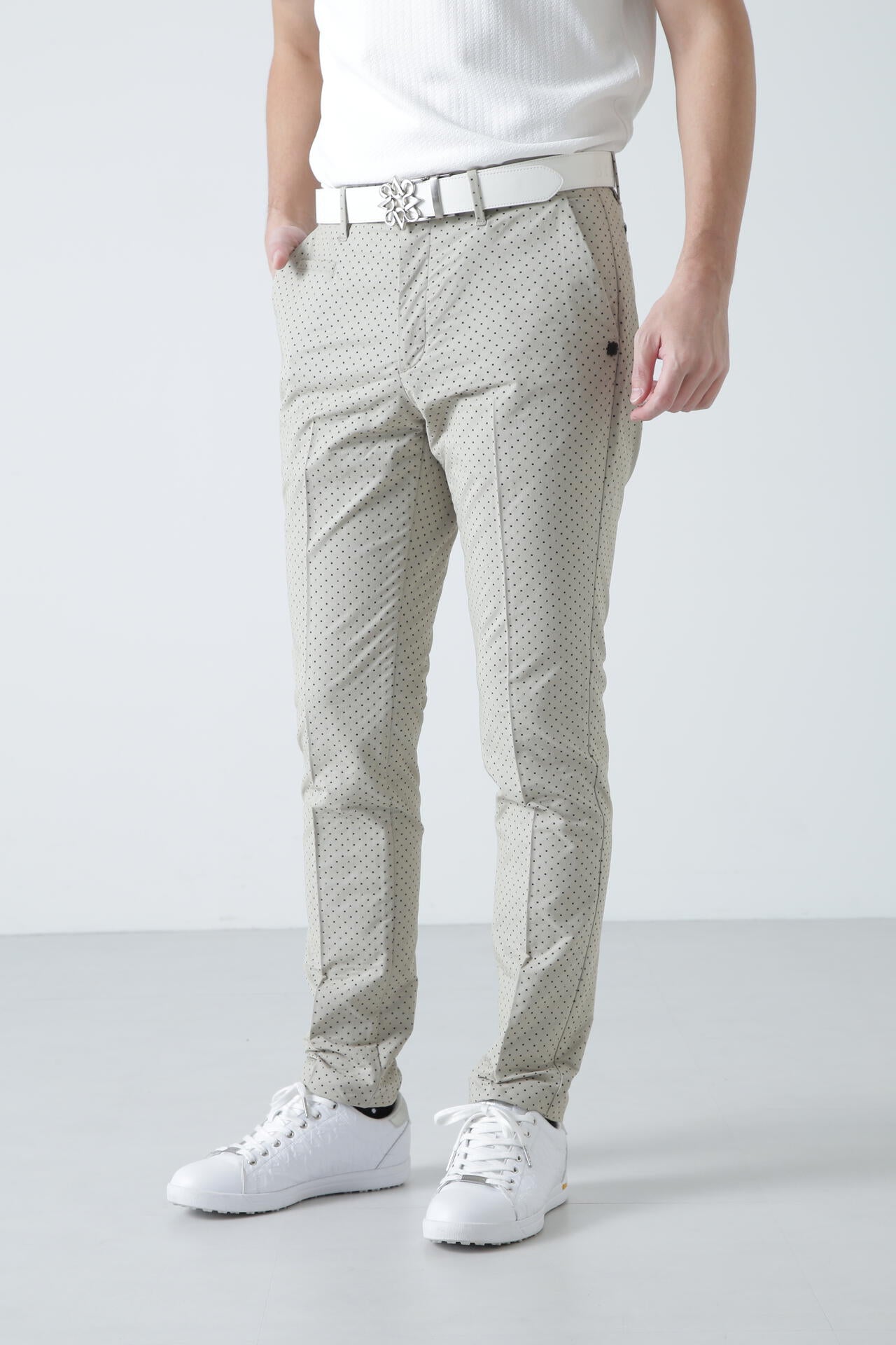 ピンドットロゴジャガードパンツ (MENS)