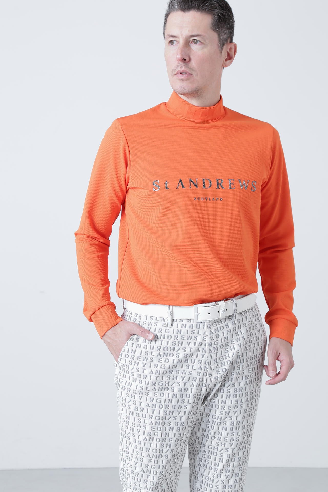 ブロックリバー長袖ハイネック (MENS)