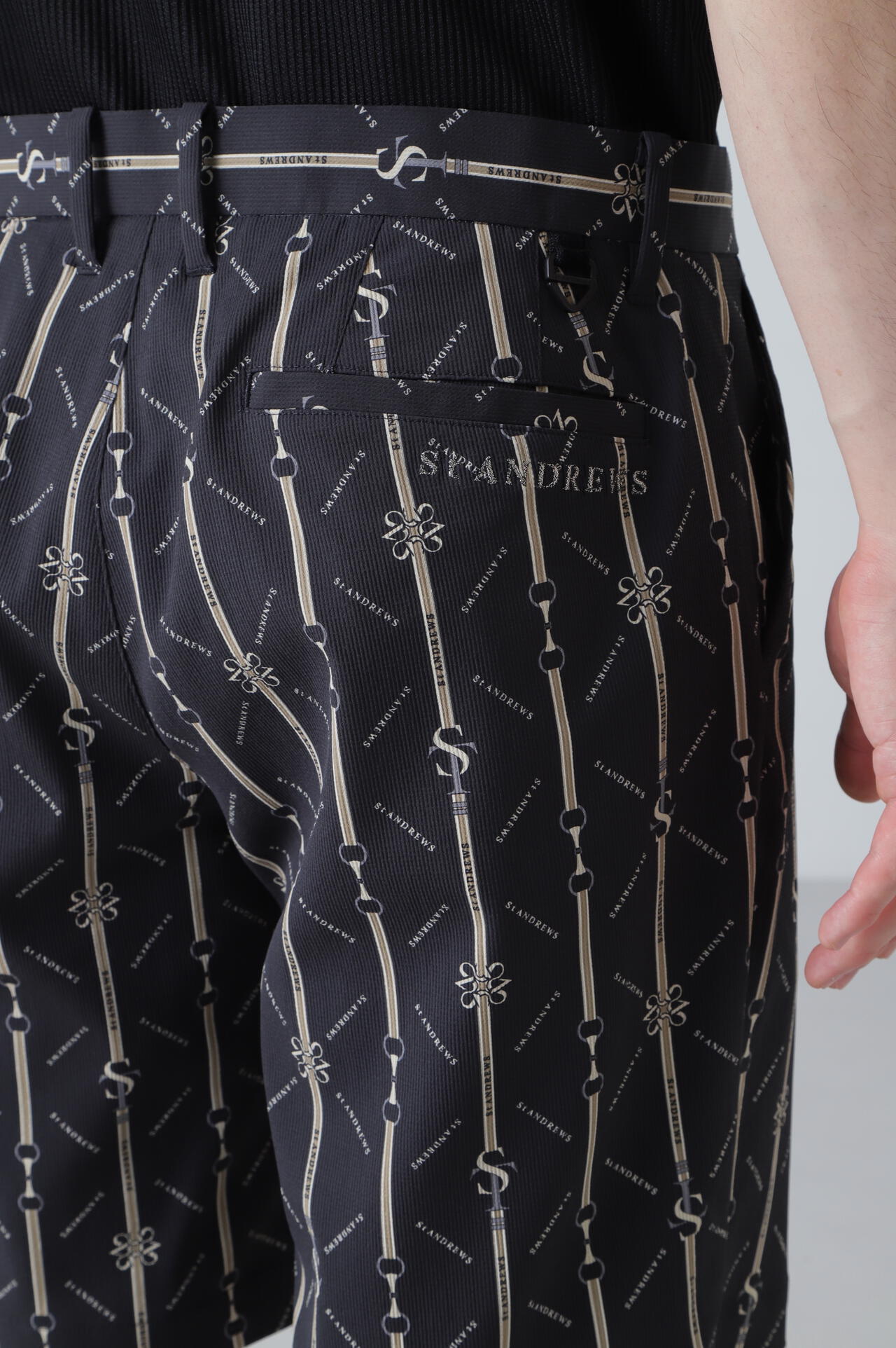 リベットストライププリントショートパンツ (MENS)