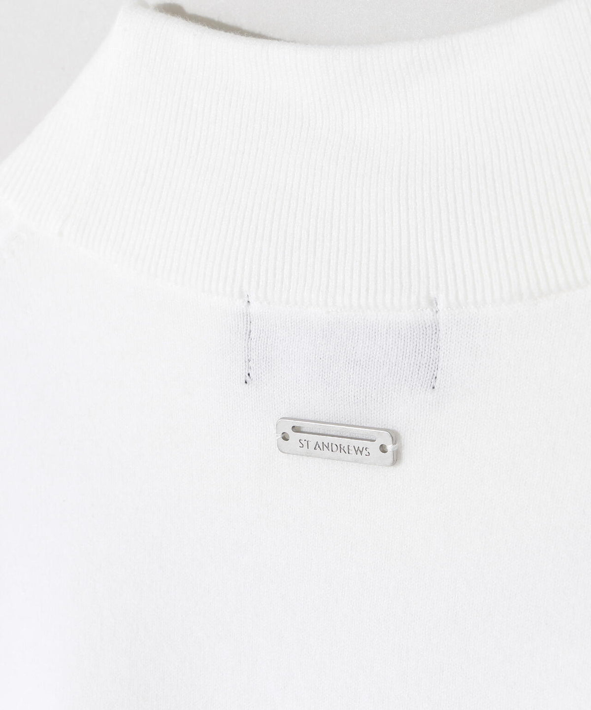 カシミヤタッチ天竺モックネックニットプルオーバー (MENS)