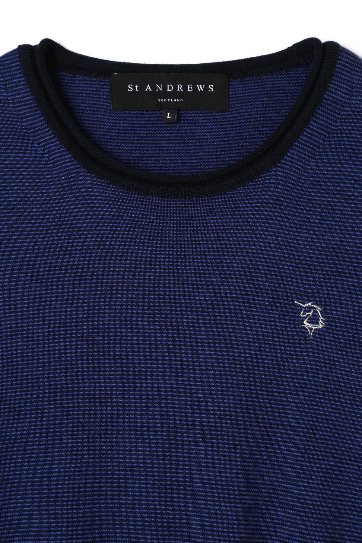 BK/シルク・カシミヤクルーネックニット
