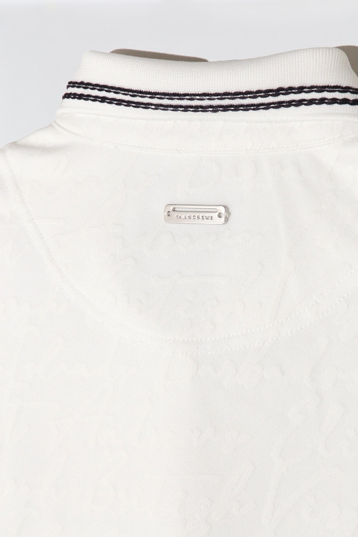 ハンドライティングジャガード無地 半袖ポロシャツ (WOMENS)