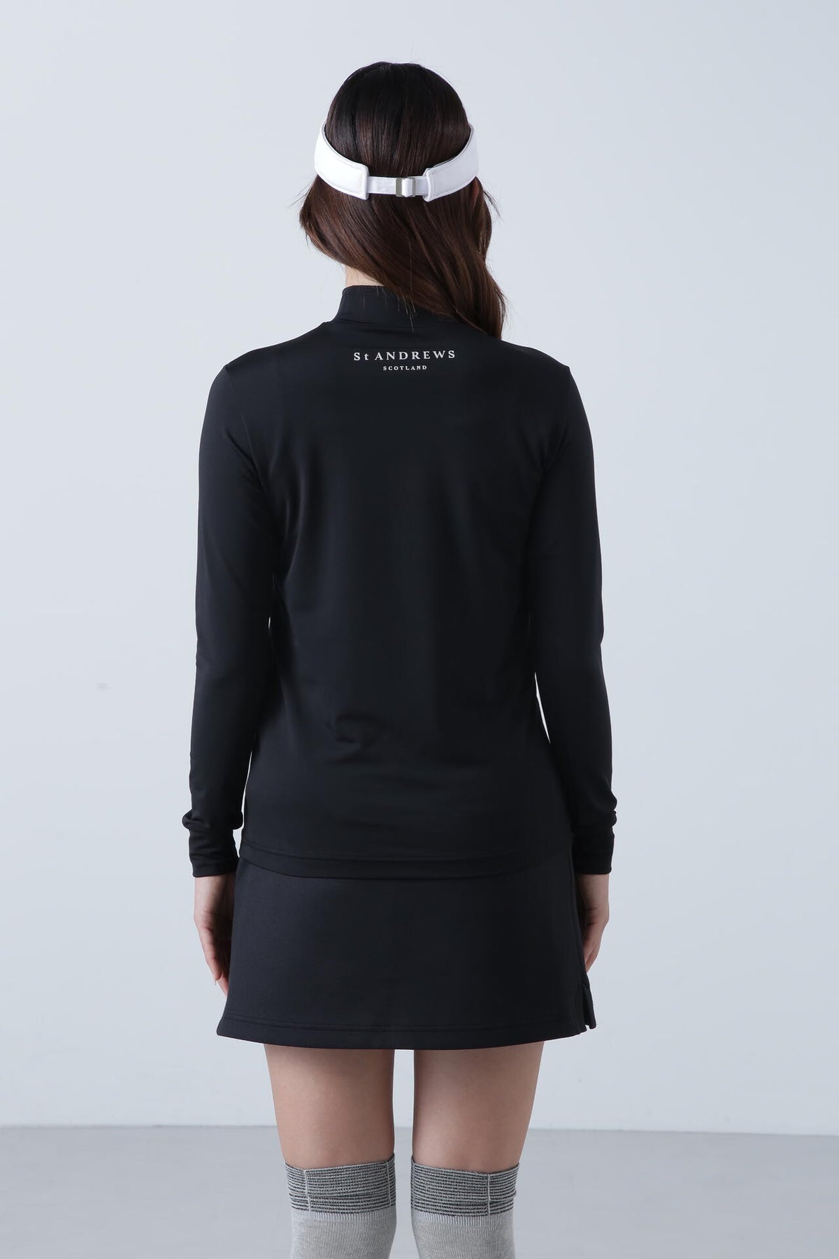 カチオンポリエステル ベア天竺 長袖ハイネック (WOMENS)