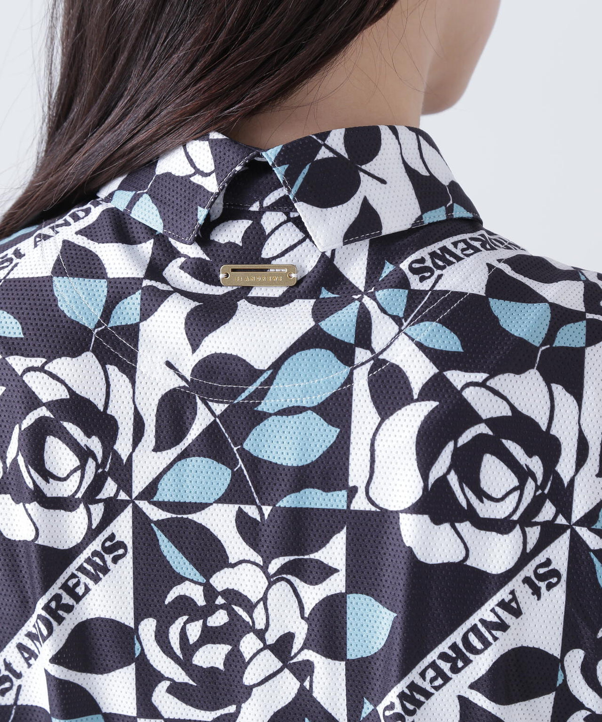トリコットメッシュボニースコットランド柄半袖シャツ (WOMENS)