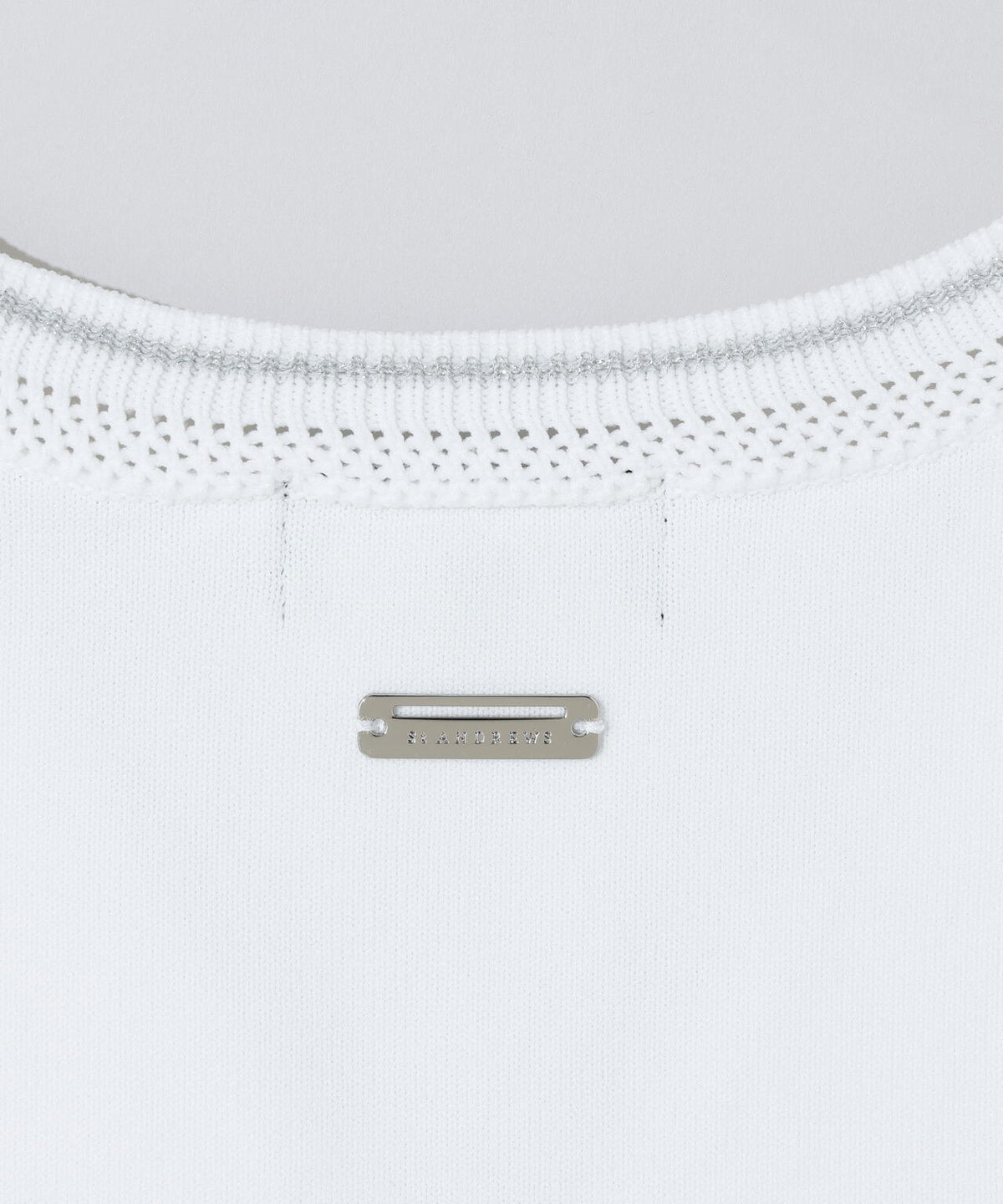14G天竺×ケーブル Vネックニットベスト (WOMENS)