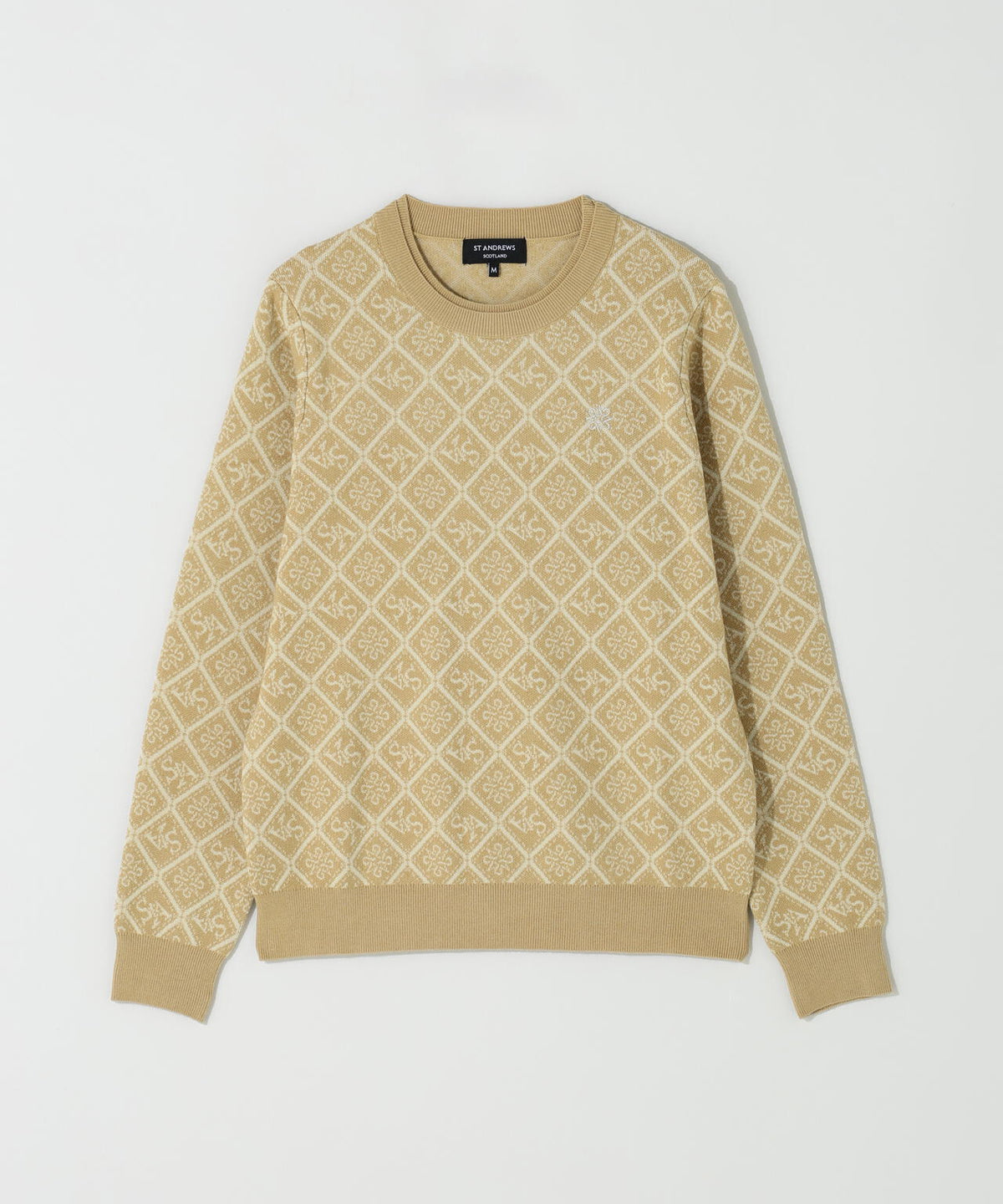 12GStAケルトダイヤジャガードクルーネックニットプルオーバー (WOMENS)
