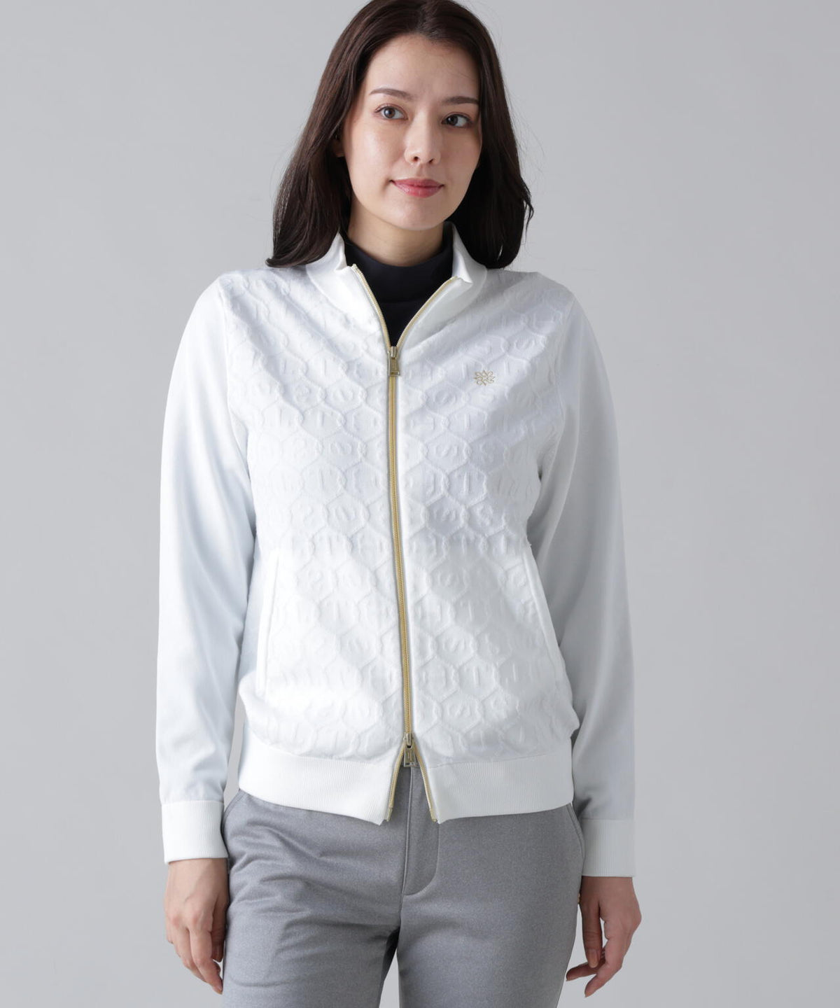 14GSTケーブルジャガードニットブルゾン (WOMENS)