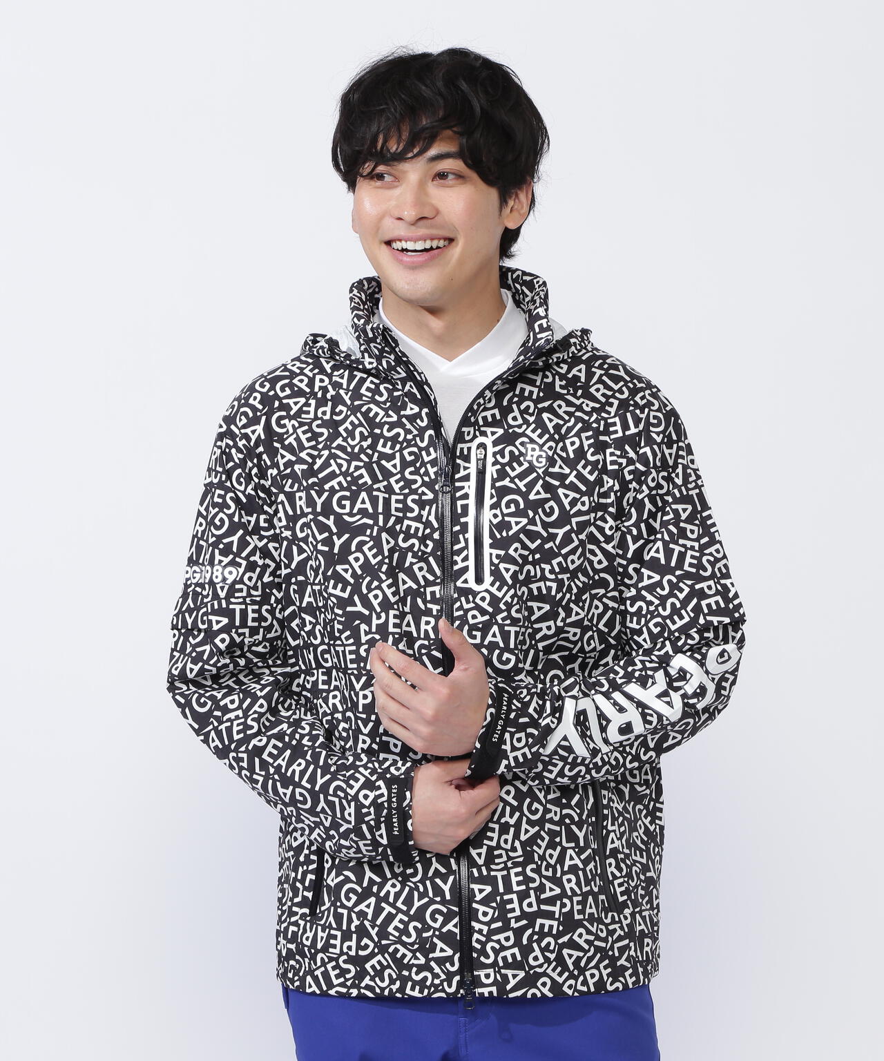 CRAFTEVOフルジップアップレインジャケット <ロゴ/千鳥柄> (MENS)