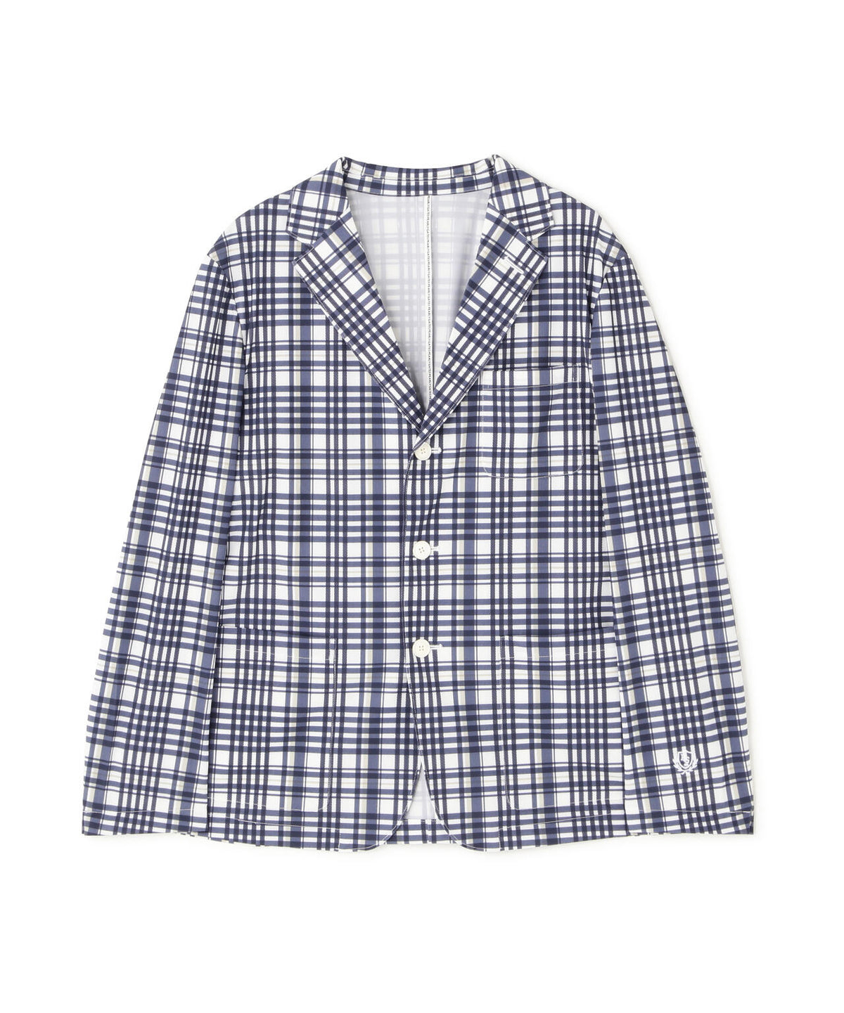Peストレッチトリコットメッシュジャケット <チェック柄> (MENS)