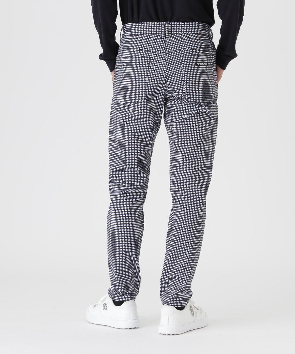 キラ星千鳥柄Peハイマルチストレッチカルゼ5ポケットパンツ (MENS)